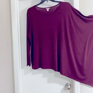 Burgundy One Shoulder Blouse